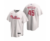 Men's Nike Philadelphia Phillies #45 Zack Wheeler White Home Stitched Baseball Jersey