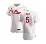 Men's Nike Philadelphia Phillies #5 Andrew Knapp White Home 2020 Authentic Player Baseball Jersey