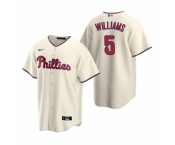 Men's Nike Philadelphia Phillies #5 Nick Williams Cream Alternate Stitched Baseball Jersey