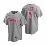 Men's Nike Philadelphia Phillies #5 Nick Williams Gray Road Stitched Baseball Jersey