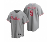 Men's Nike Philadelphia Phillies #5 Nick Williams Gray Road Stitched Baseball Jersey