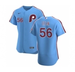 Men's Nike Philadelphia Phillies #56 Zach Eflin Light Blue Alternate 2020 Authentic Player Baseball Jersey