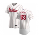 Men's Nike Philadelphia Phillies #63 Mauricio Llovera White Home 2020 Authentic Player Baseball Jersey