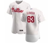 Men's Nike Philadelphia Phillies #63 Mauricio Llovera White Home 2020 Authentic Player Baseball Jersey