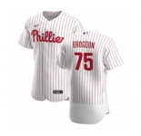 Men's Nike Philadelphia Phillies #75 Connor Brogdon White Home 2020 Authentic Player Baseball Jersey
