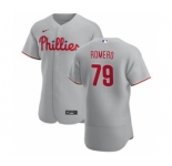 Men's Nike Philadelphia Phillies #79 JoJo Romero Gray Road 2020 Authentic Player Baseball Jersey