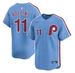Men's Philadelphia Phillies #11 Jimmy Rollins Light Blue Alternate Limited Stitched Jersey