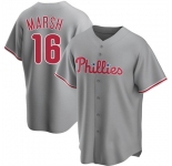 Men's Philadelphia Phillies #16 Brandon Marsh Gray Cool Base Stitched Jersey
