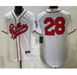 Men's Philadelphia Phillies #28 Alec Bohm White 2026 Field of Dreams Stadium Stitched Jersey