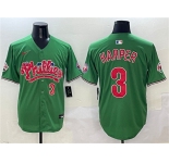 Men's Philadelphia Phillies #3 Bryce Harper Green Phanatic Limited Stitched Jersey
