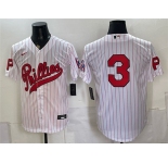 Men's Philadelphia Phillies #3 Bryce Harper White 2026 Field of Dreams Stadium Stitched Baseball Jersey