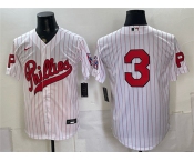 Men's Philadelphia Phillies #3 Bryce Harper White 2026 Field of Dreams Stadium Stitched Baseball Jersey
