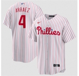 Men's Philadelphia Phillies #4 Luis Arraez White 2026 Cool Base Stitched Jersey