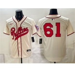 Men's Philadelphia Phillies #61 Cristopher Sánchez Cream 2026 Field of Dreams Stadium Stitched Baseball Jersey