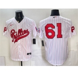 Men's Philadelphia Phillies #61 Cristopher Sánchez White 2026 Field of Dreams Stadium Stitched Baseball Jersey