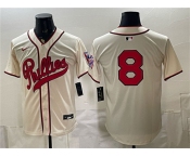 Men's Philadelphia Phillies #8 Nick Castellanos Cream 2026 Field of Dreams Stadium Stitched Baseball Jersey