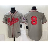 Men's Philadelphia Phillies #8 Nick Castellanos Gray 2026 Field of Dreams Stadium Stitched Baseball Jersey