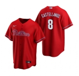 Men's Philadelphia Phillies #8 Nick Castellanos Red Cool Base Stitched Jersey