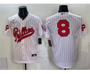 Men's Philadelphia Phillies #8 Nick Castellanos White 2026 Field of Dreams Stadium Stitched Baseball Jersey