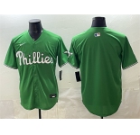Men's Philadelphia Phillies Blank Green Limited Stitched Jersey
