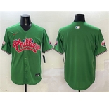 Men's Philadelphia Phillies Blank Green Phanatic Limited Stitched Jersey