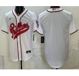 Men's Philadelphia Phillies Blank White 2026 Field of Dreams Stadium Stitched Jersey