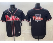 Men's Philadelphia Phillies Team Big Logo 2026 Fashion Replica Black Out Stitched Baseball Jersey