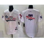 Men's Philadelphia Phillies Team Big Logo White 2026 All-Star & USA 250 Fourth of July Home Stitched Baseball Jerse