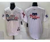 Men's Philadelphia Phillies Team Big Logo White 2026 All-Star & USA 250 Fourth of July Home Stitched Baseball Jerse