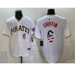 Men's Pittsburgh Pirates #6 Konnor Griffin White USA 250 Fourth of July Stitched Baseball Jersey