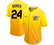 Men's Nike Pittsburgh Pirates #24 Barry Bonds Nike Gold Fade Jersey