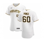 Men's Nike Pittsburgh Pirates #60 Cody Ponce White Home 2020 Authentic Player Baseball Jersey