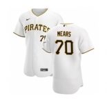 Men's Nike Pittsburgh Pirates #70 Nick Mears White Home 2020 Authentic Player Baseball Jersey