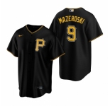 Men's Nike Pittsburgh Pirates #9 Bill Mazeroski Black Alternate Stitched Baseball Jersey