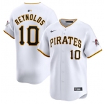 Men's Pittsburgh Pirates #10 Bryan Reynolds White Home Limited Baseball Stitched Jersey