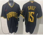 Men's Pittsburgh Pirates #15 Oneil Cruz Black 2026 City Connect Stadium Jersey