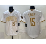 Men's Pittsburgh Pirates #15 Oswin Appollis White 2026 City Connect Stadium Stitched Baseball Jersey
