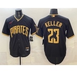 Men's Pittsburgh Pirates #23 Mitch Keller Black 2026 City Connect Stadium Stitched Baseball Jersey