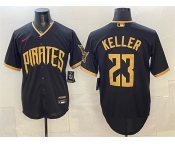 Men's Pittsburgh Pirates #23 Mitch Keller Black 2026 City Connect Stadium Stitched Baseball Jersey
