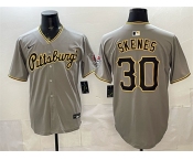 Men's Pittsburgh Pirates #30 Paul Skenes Gray Limited Stitched Baseball Jersey