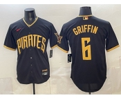 Men's Pittsburgh Pirates #6 Konnor Griffin Black 2026 City Connect Stadium Stitched Baseball Jersey