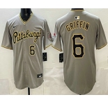 Men's Pittsburgh Pirates #6 Konnor Griffin Grey Limited Jersey