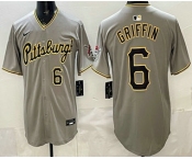Men's Pittsburgh Pirates #6 Konnor Griffin Grey Limited Jersey