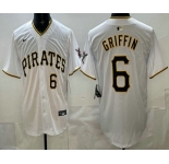 Men's Pittsburgh Pirates #6 Konnor Griffin White Limited Jersey