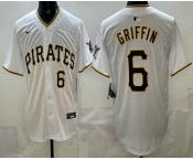 Men's Pittsburgh Pirates #6 Konnor Griffin White Limited Jersey