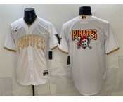 Men's Pittsburgh Pirates Team Big Logo White 2026 City Connect Stadium Stitched Baseball Jersey