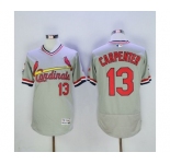 Men St. Louis Cardinals #13 matt carpenter Majestic Grey Flexbase Authentic Cooperstown Collection Player Jersey