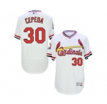Men St. Louis Cardinals #30 Orlando Cepeda Majestic White Flexbase Authentic Cooperstown Collection Player Jersey