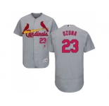 Men St.Louis Cardinals #23 Marcell Ozuna Grey Flexbase Authentic Collection Stitched MLB Jersey