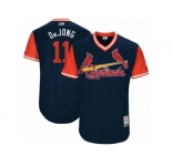 Men's 2017 Little League World Series Cardinals #11 Paul Dejong DeJong Navy Jersey
